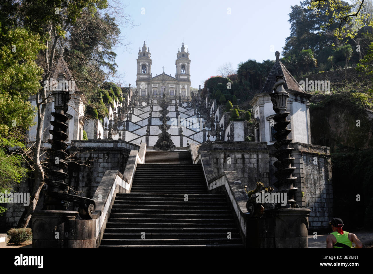 Stairs to the Bom Jesus pilgrimage site, Braga, North Portugal, Europe