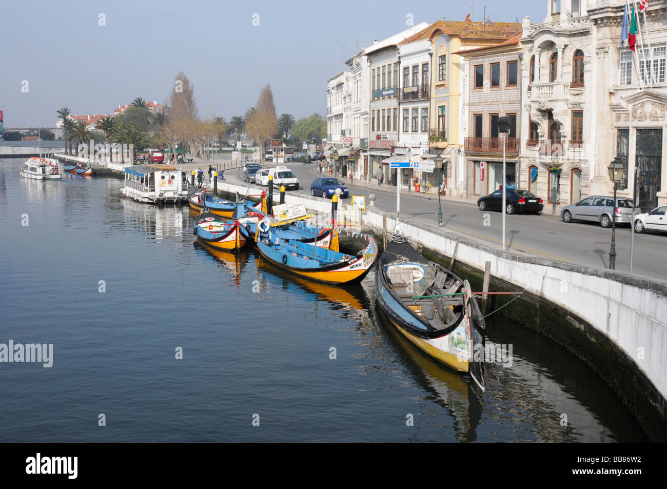 Boats, Aveiro, North Portugal, Europe Stock Photo