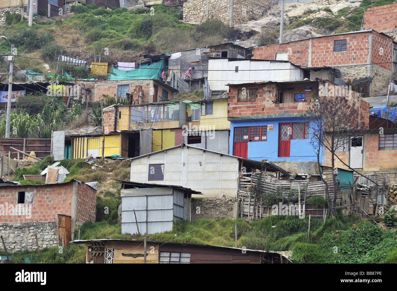 Slums of Alto de Cazuca, Soacha, Bogotá, Columbia Stock Photo