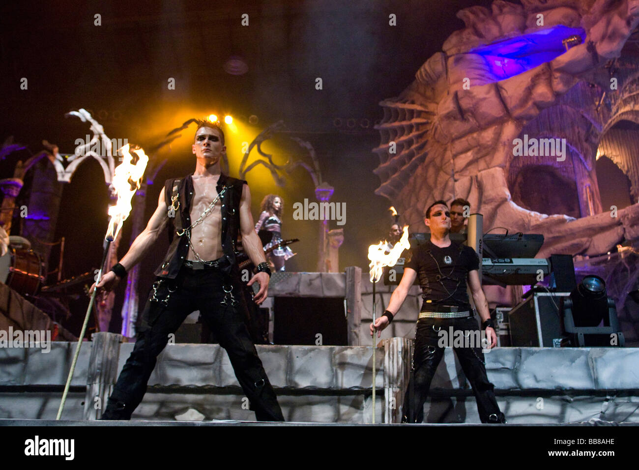 DJ Bobo on his 'Vampires-Alive-Tour 2008', live in the Swisslife Arena Lucerne, Switzerland Stock Photo