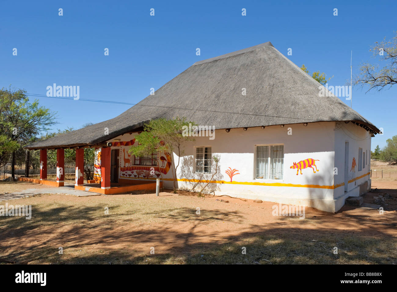 Cultural centre in D'kar, Botswana, Africa Stock Photo