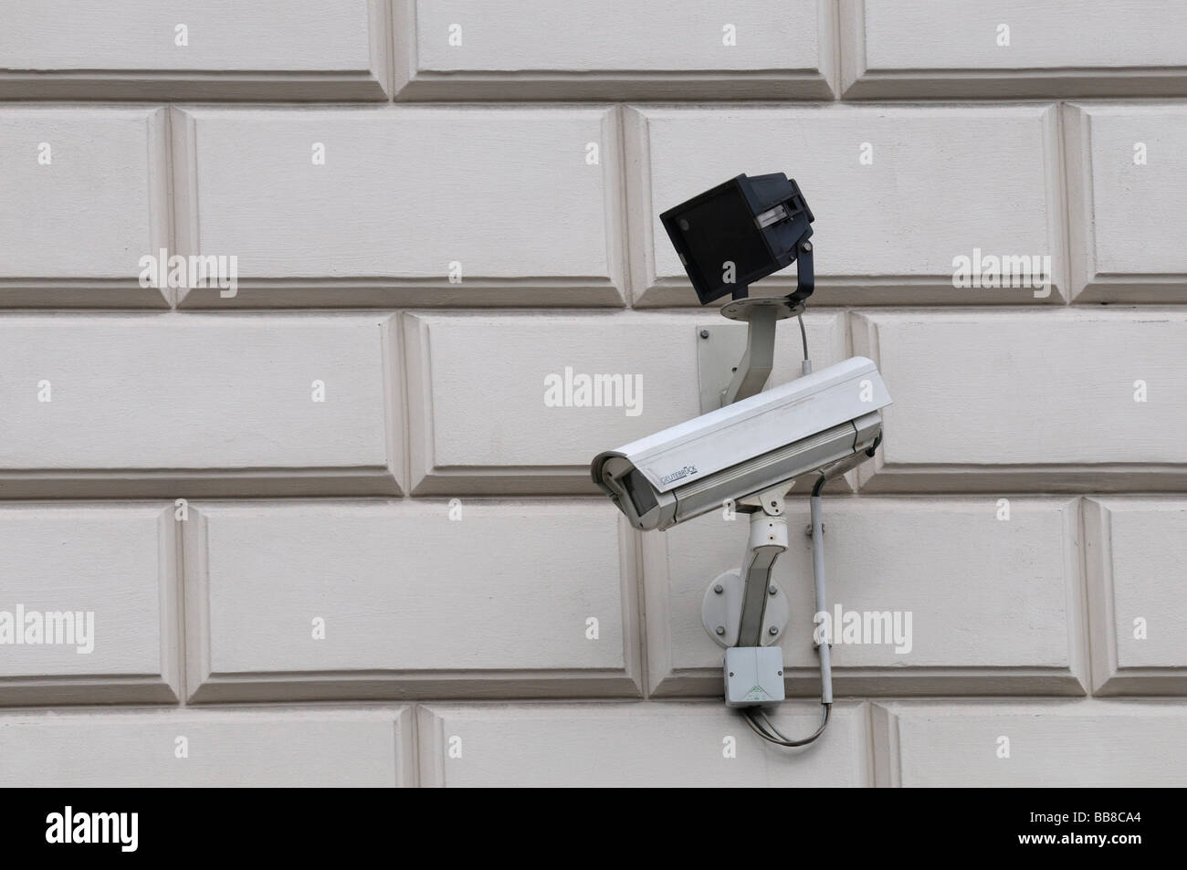 Surveillance camera with infrared flood light Stock Photo Alamy