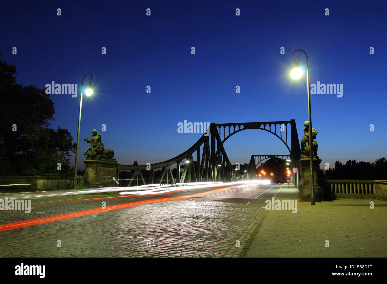 Glienicker Bridge between Berlin and Potsdam, Brandenburg, Germany Stock Photo