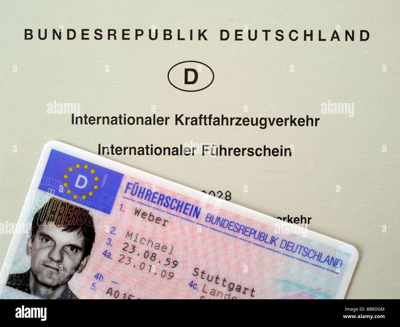 International and national driving license Federal Republic of Germany Stock Photo