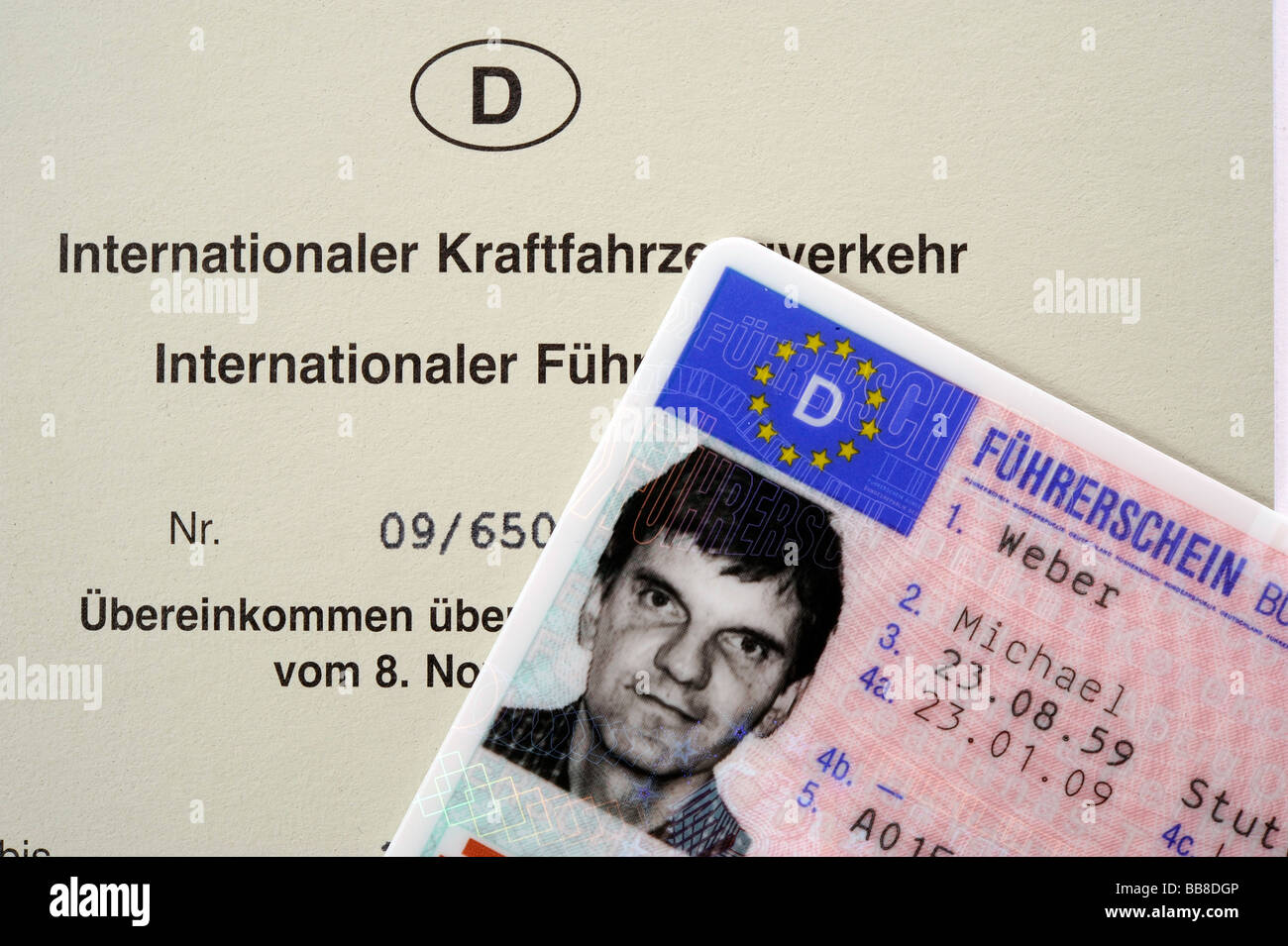 International and national driving license Federal Republic of Germany Stock Photo