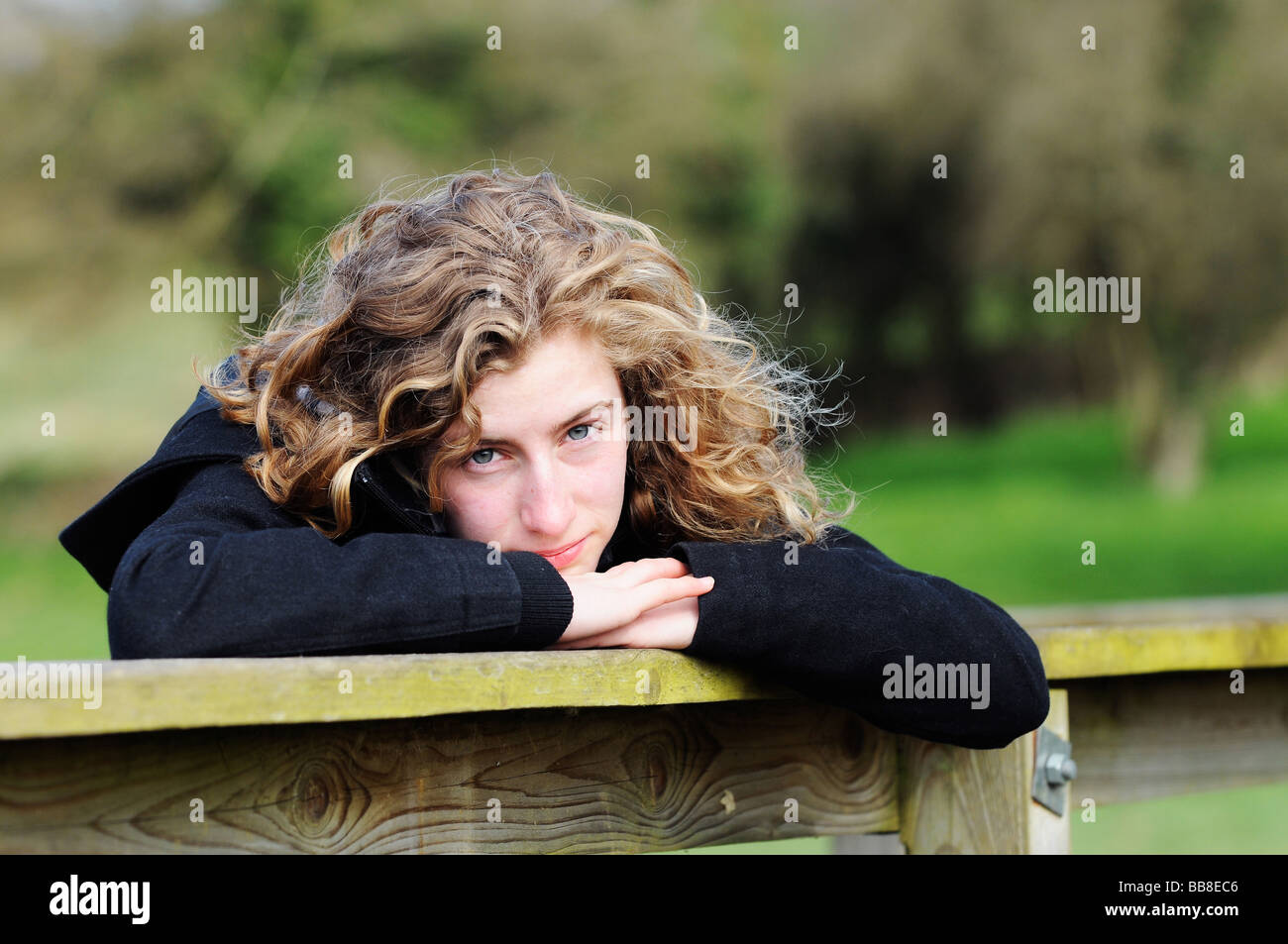 portrait of pretty teenage girl Stock Photo
