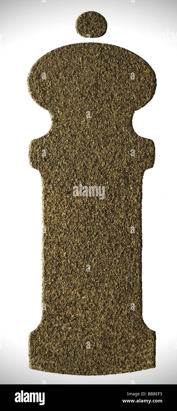 Pepper mill shaped from ground pepper Stock Photo