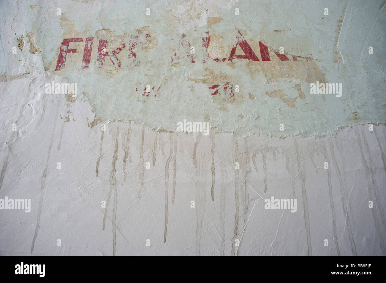 Old lettering in an old building Stock Photo