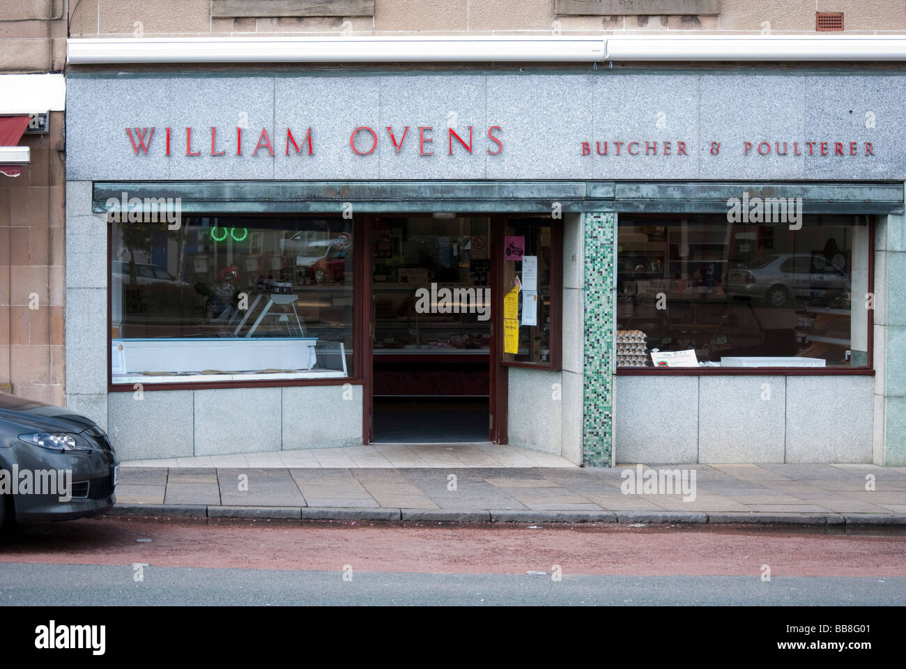 William Ovens Traditional Butchers & Poulterers Shop Biggar Stock Photo
