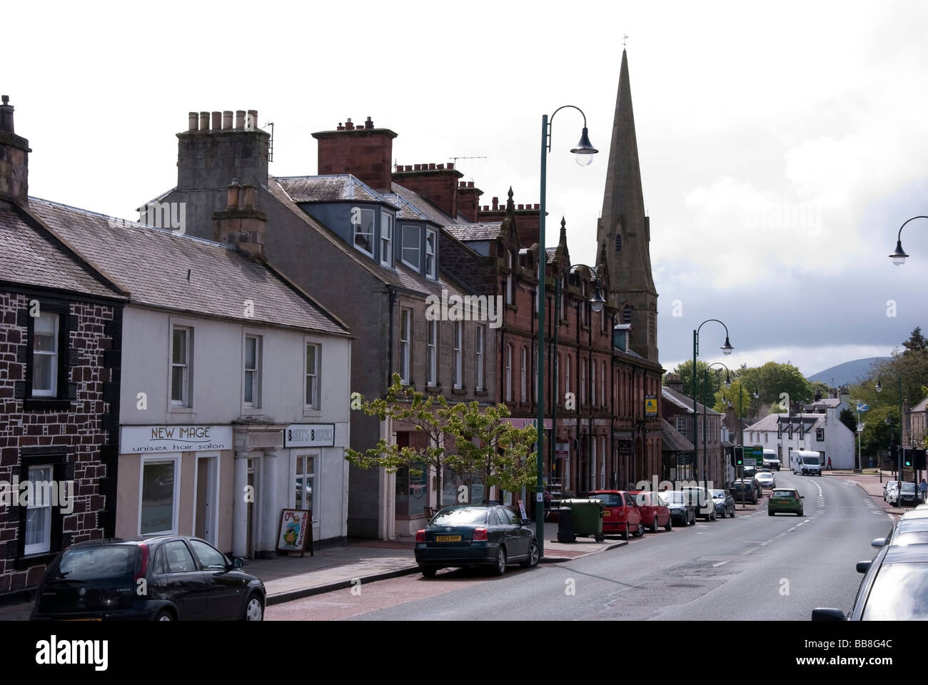 High Street Biggar Stock Photo Alamy