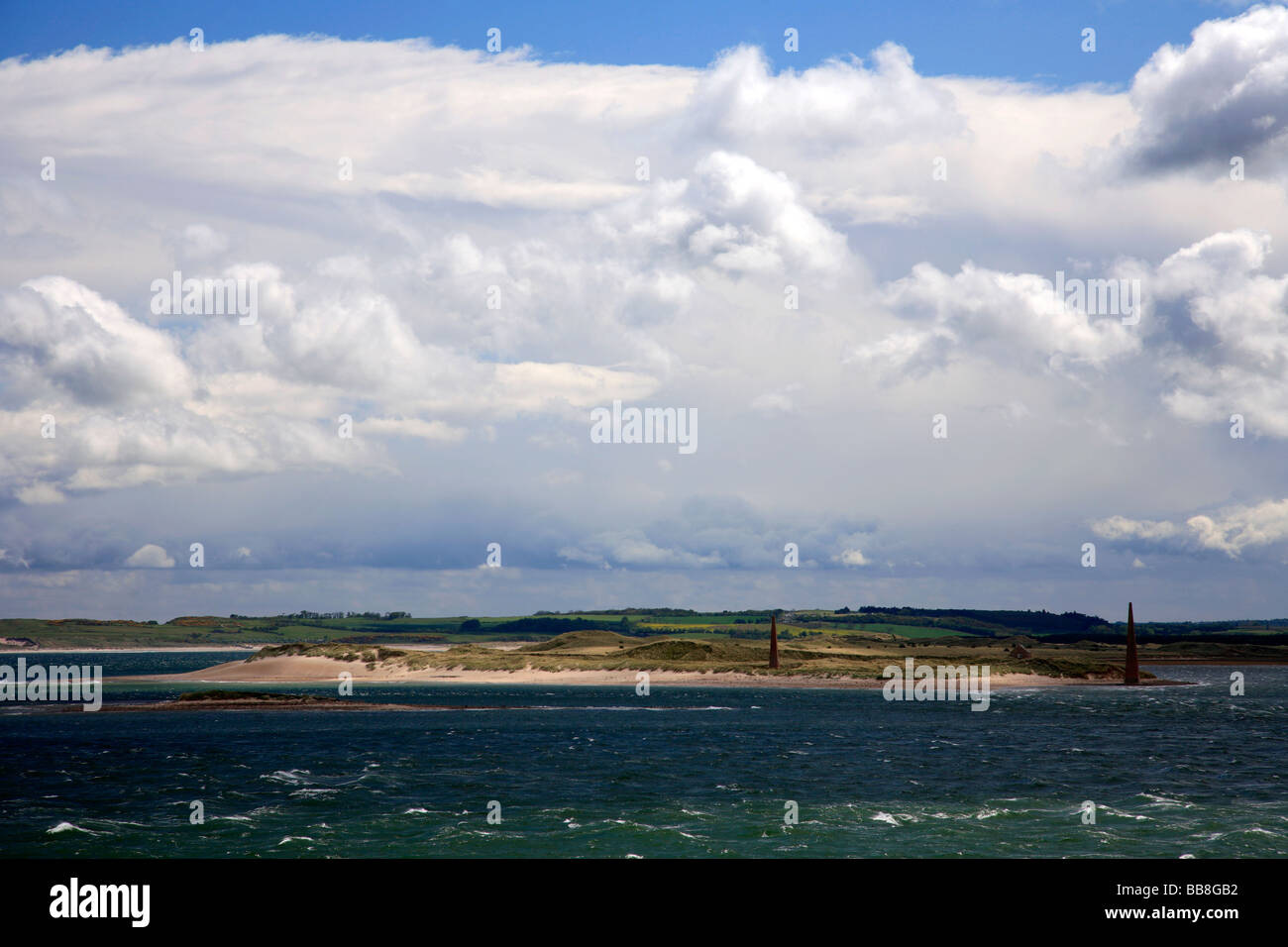 Guile Point across from Holy Island Lindisfarne North Northumberland ...
