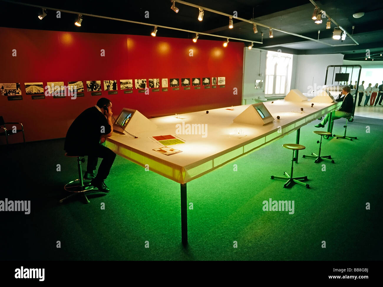 Audiovisual information stations, media library, Deutsches Hygienemuseum, German Museum of Hygiene, Dresden, Saxony, Germany, E Stock Photo