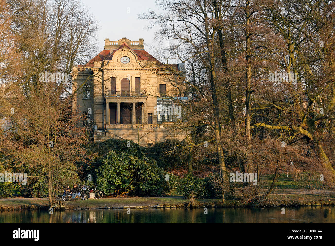 Historic Villa Josef Thyssen, Thyssen Park, Muehlheim an der Ruhr, North Rhine-Westphalia, Germany, Europe Stock Photo