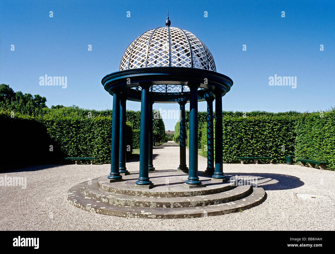 Small pavillion in the Grosser Garten, Large Garden, Herrenhaeuser Gardens, Hanover, Lower Saxony, Germany, Europe Stock Photo