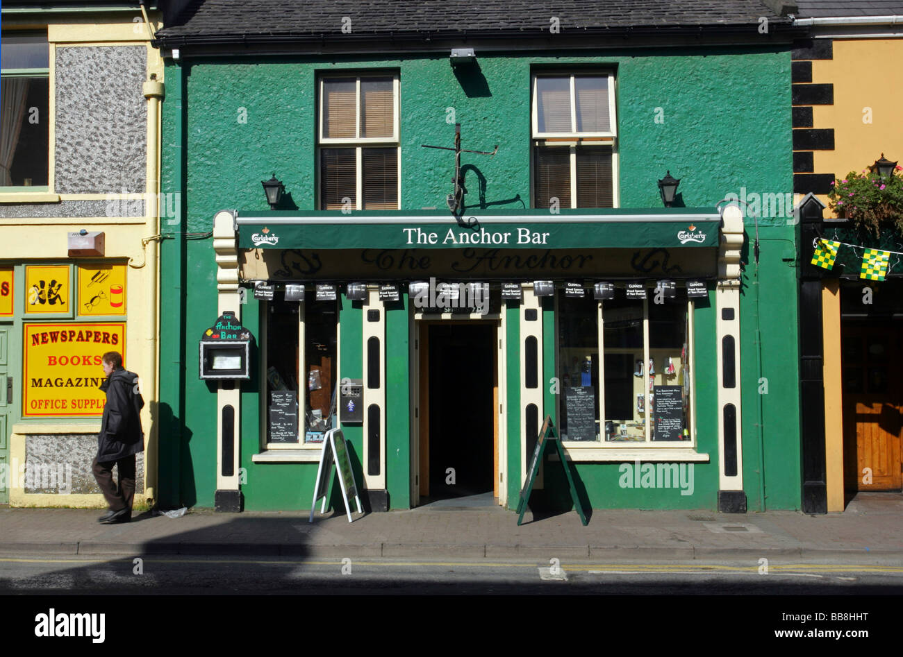The Anchor Bar, Irish pub, Cahersiveen, Ring of Kerry, Kerry, Ireland Stock Photo