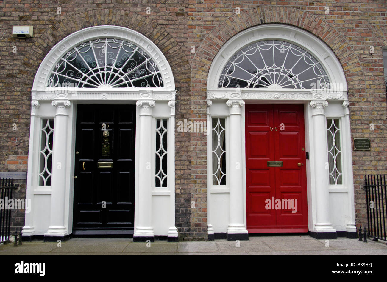 Merrion Square doors, Dublin, Ireland Stock Photo