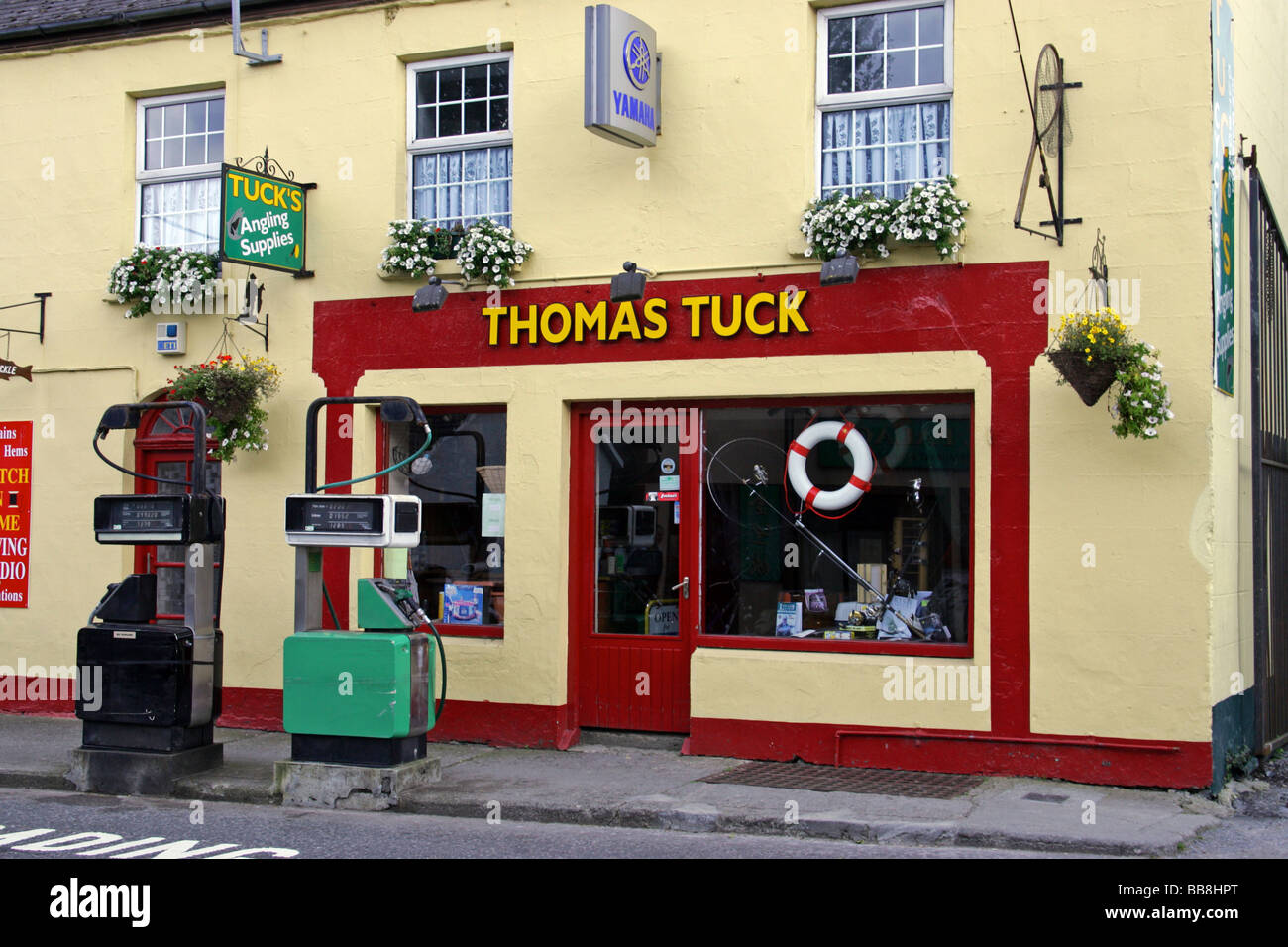 Roadside gas station and angler supplies, Kerry, Ireland Stock Photo