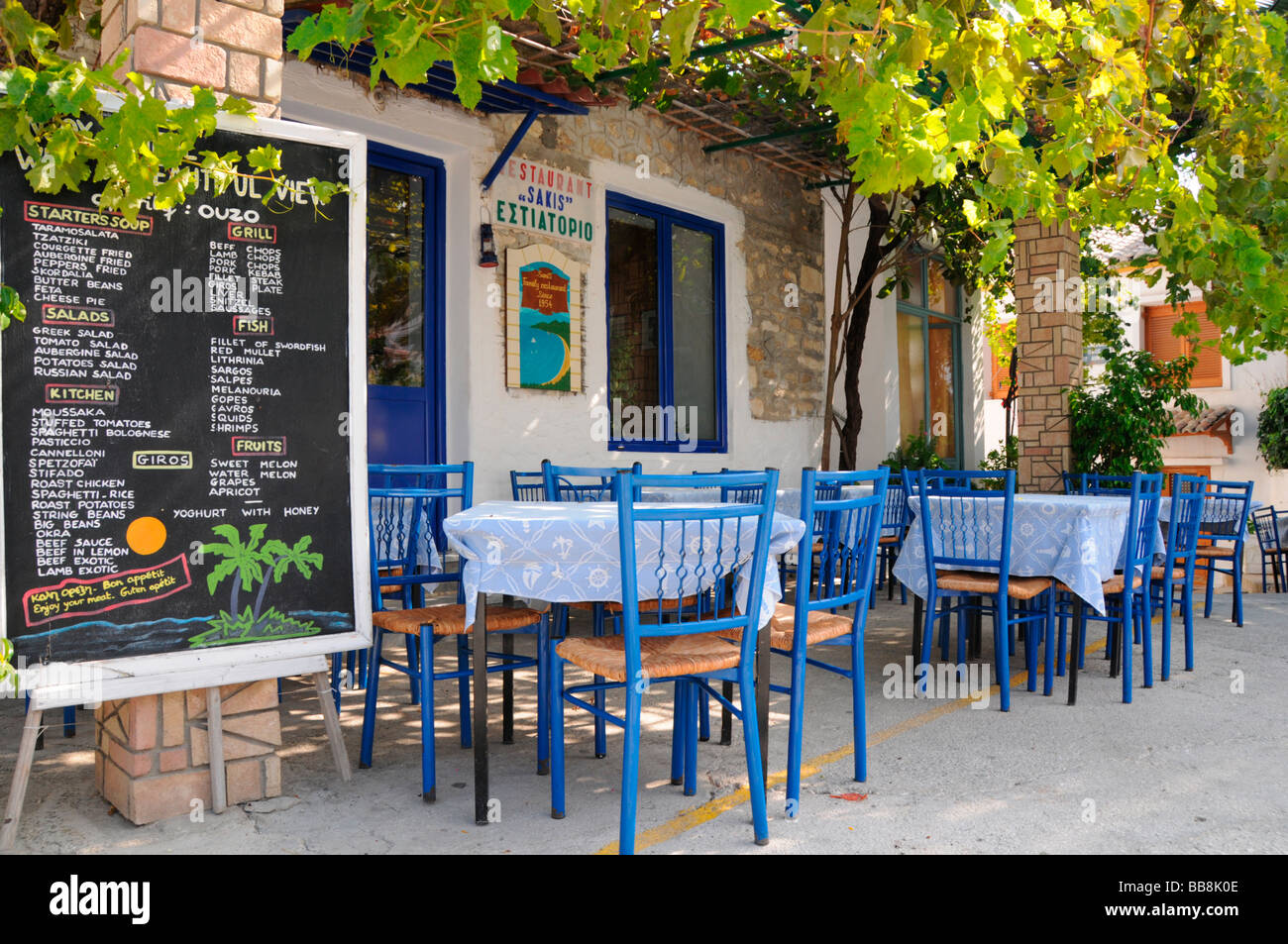 Tavern, Greece, Europe Stock Photo