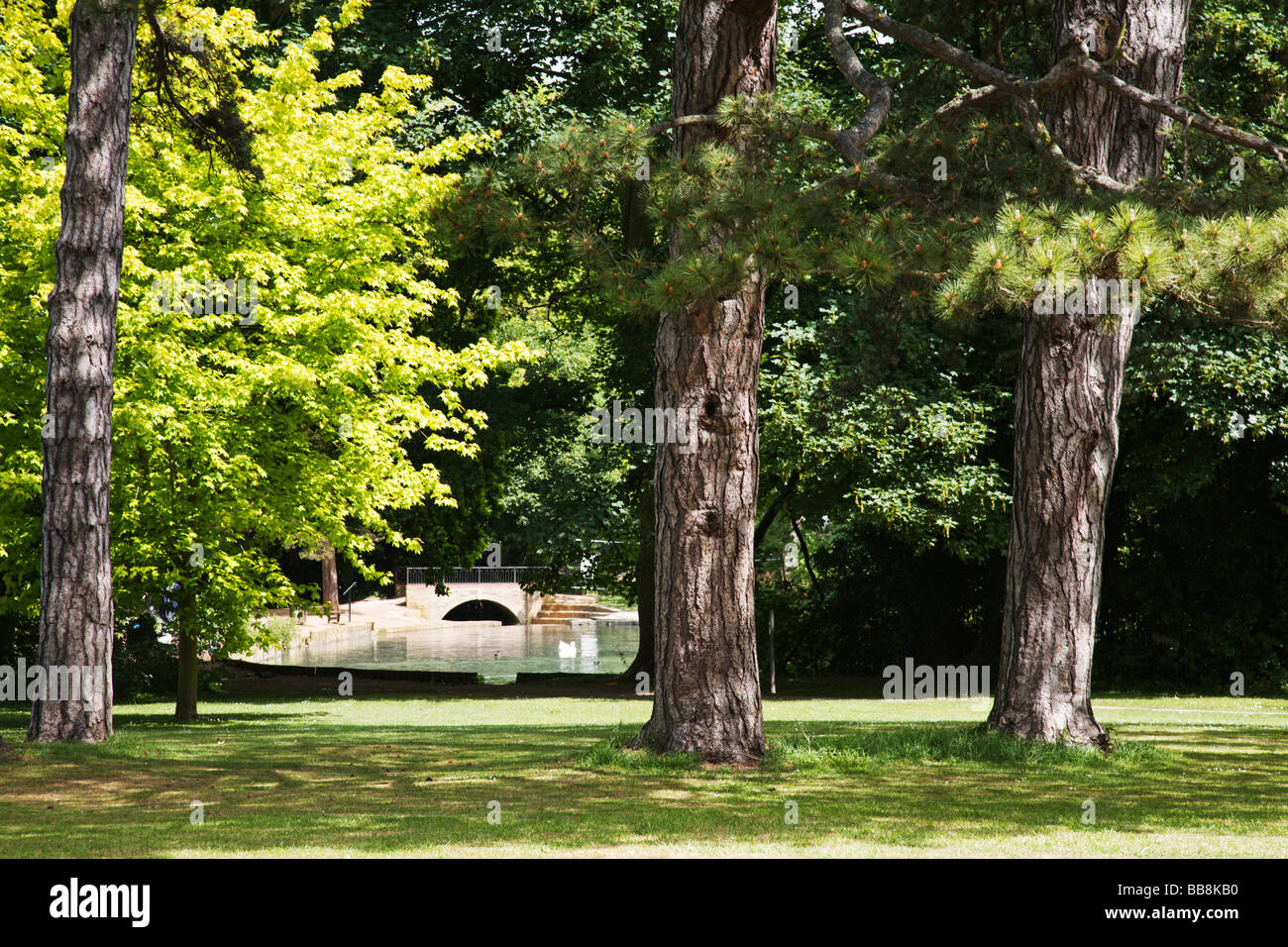 'Cherry Hinton Hall' park, Cambridge, Cambridgeshire, England. Stock Photo