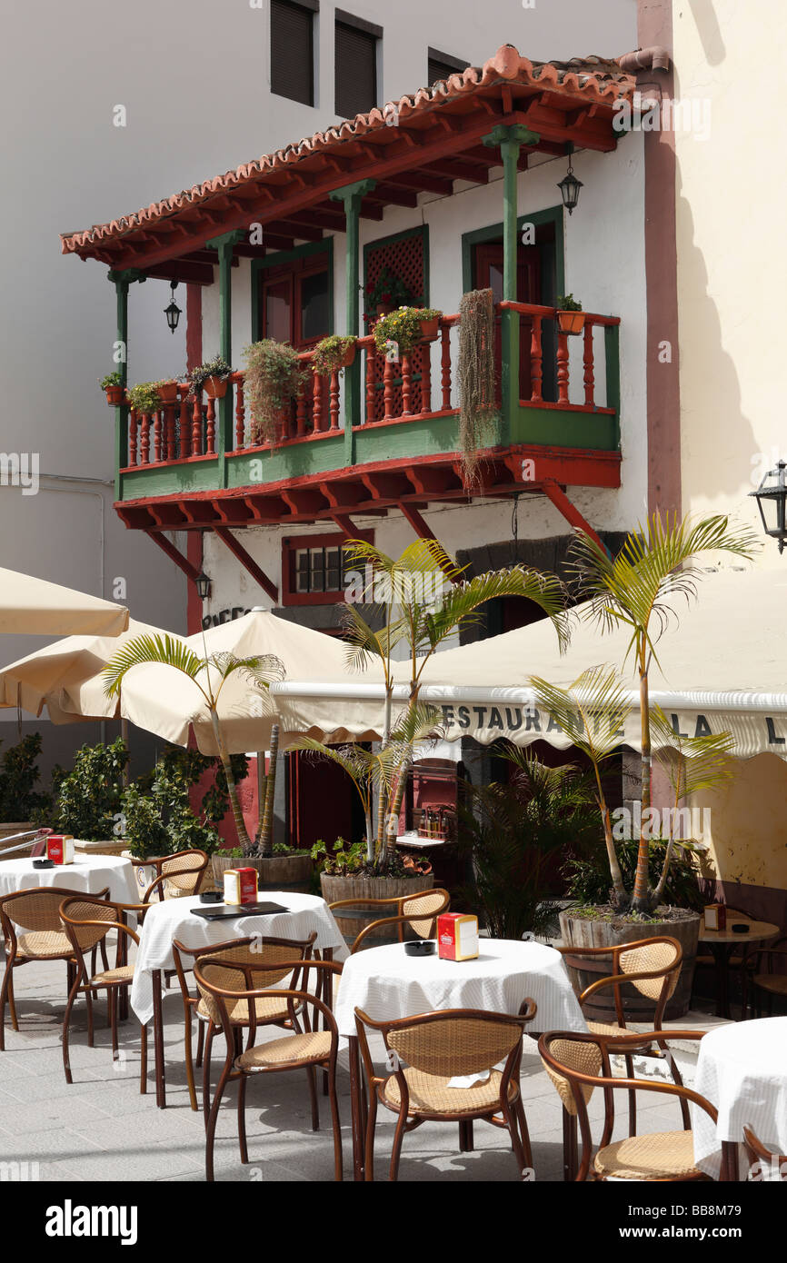 Restaurant in a balcony house, Avenida Marítima, Santa Cruz de la Palma, La Palma, Canary
