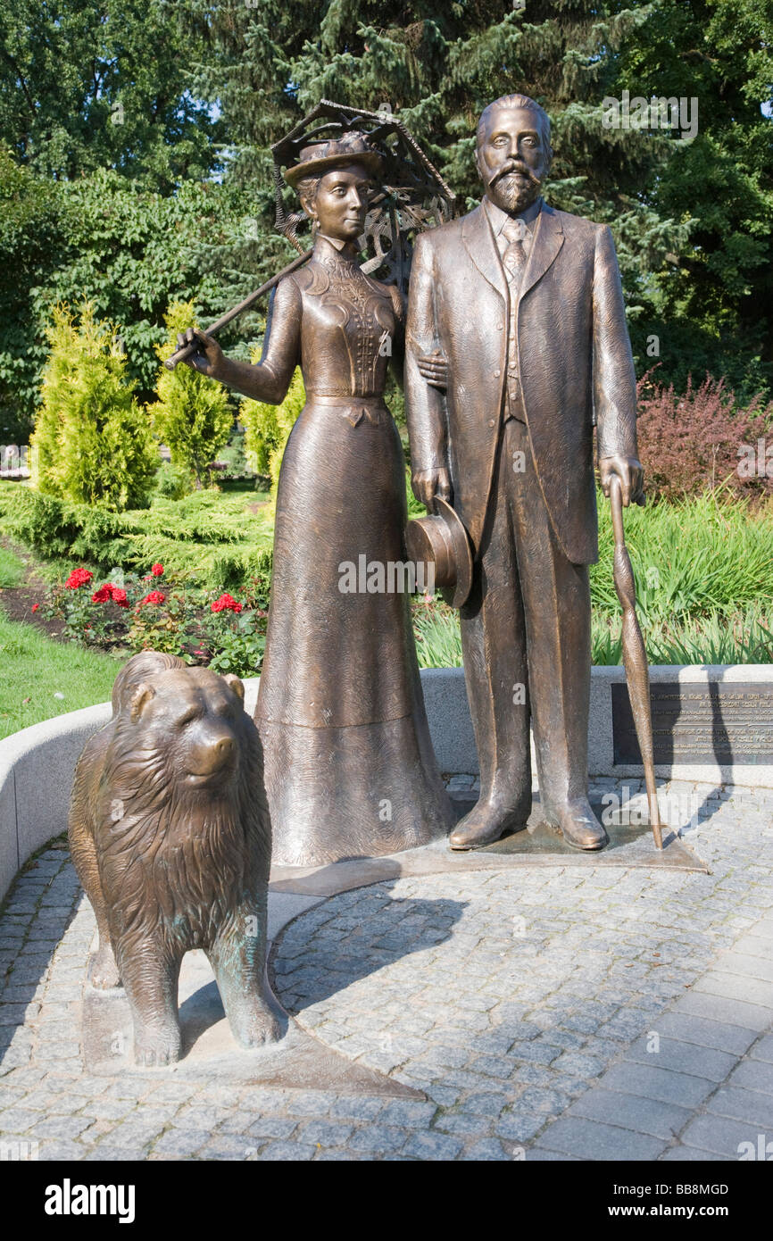 George Armitstead, Mayor of the city of Riga, sculpture in the park near the National Opera, Riga, Latvia, Baltic region Stock Photo