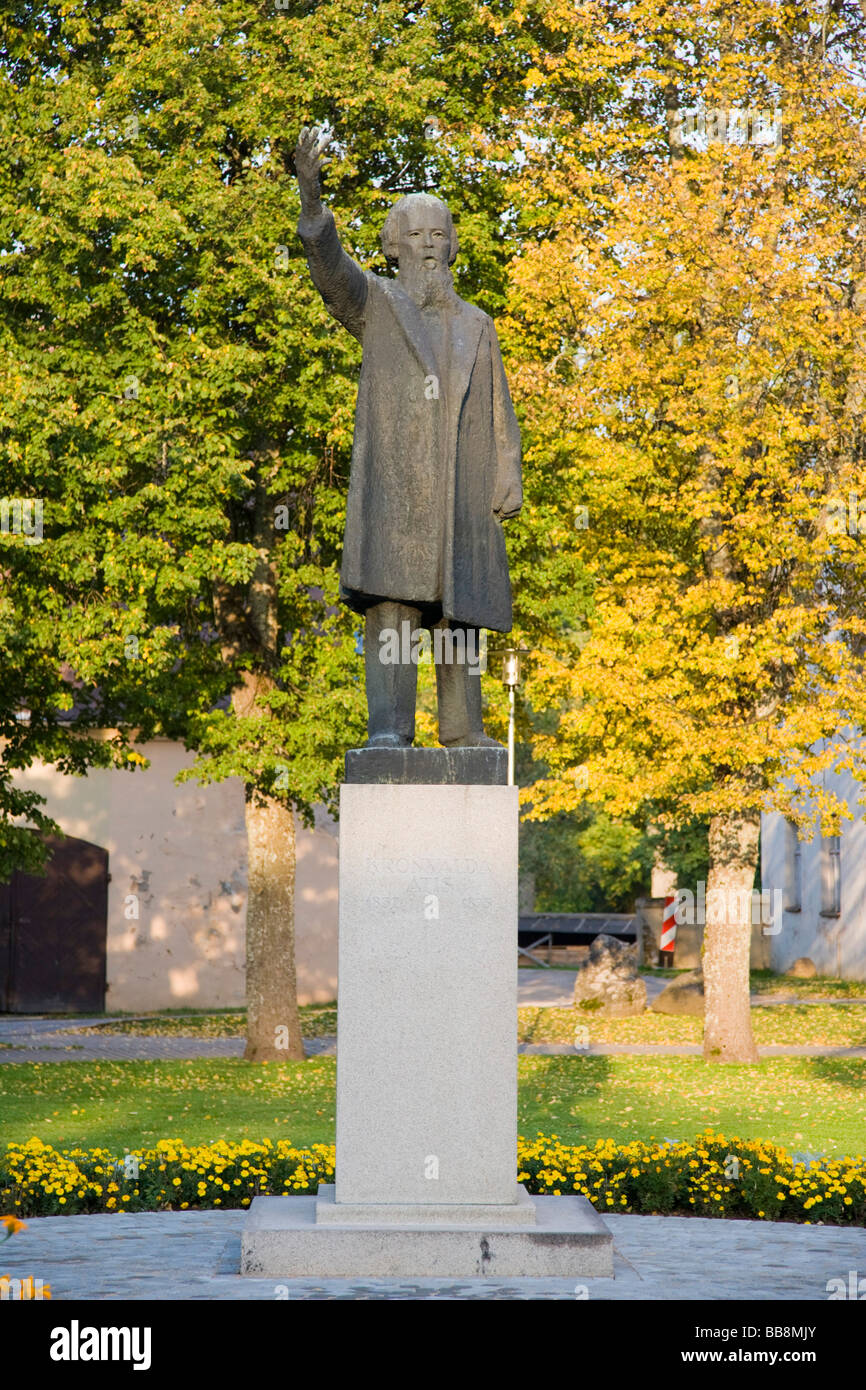 Monument to Atis Kronvalds or Kronvaldu Atis, Sigulda, Latvia Stock Photo