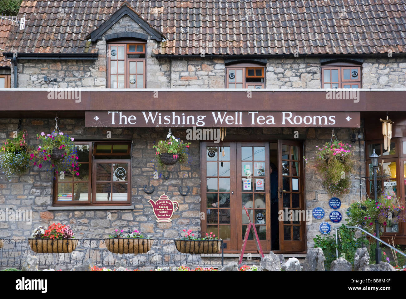 The wishing Well Tea Rooms, Cheddar, Somerset, England, UK Stock Photo