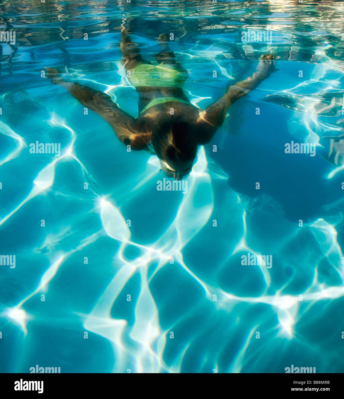 Female Diver Holding Breath Underwater Hot Girl Hd Wallpaper