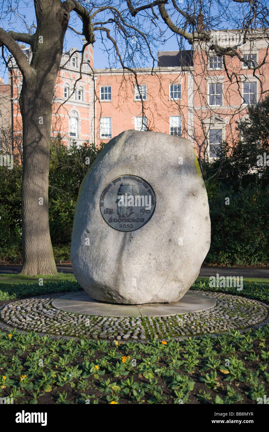 Memorial to the Fenian leader Jeremiah O'Donovan Rossa, St Stephen's Green, Dublin, Ireland Stock Photo
