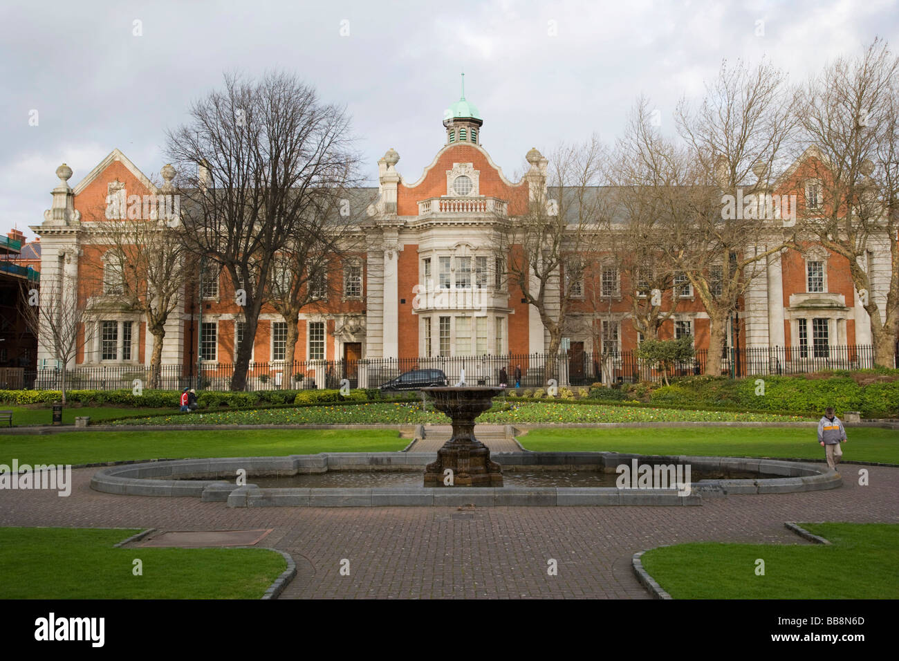 Vocational Education College, VEC, Bull Alley, viewed from St Patrick Park, Dublin, Ireland Stock Photo