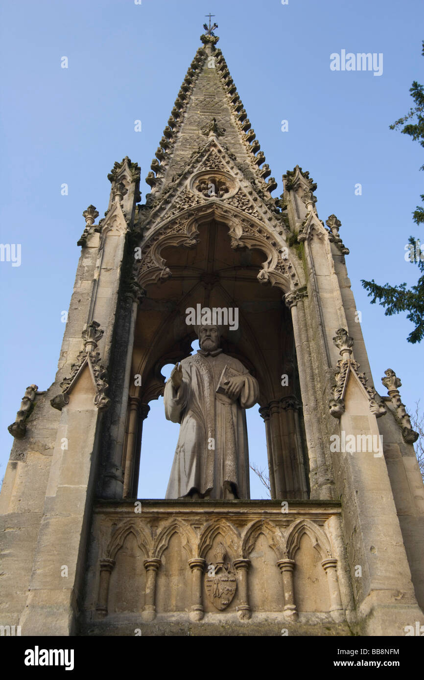 Monument to John Hooper, 2nd Bishop of Gloucester, Gloucester, England, United Kingdom, Great Britain Stock Photo