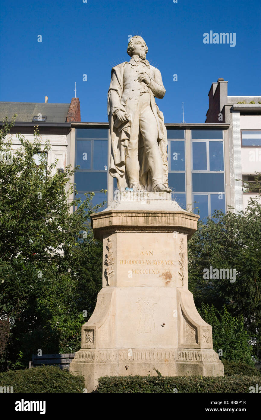 Theodoor van Ryswyck monument, Antwerp, Belgium Stock Photo