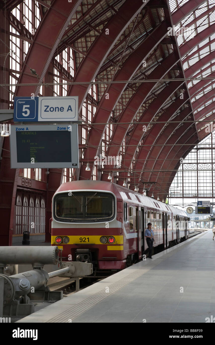 Antwerpen-Centraal, Antwerp Central railway station, Belgium Stock Photo