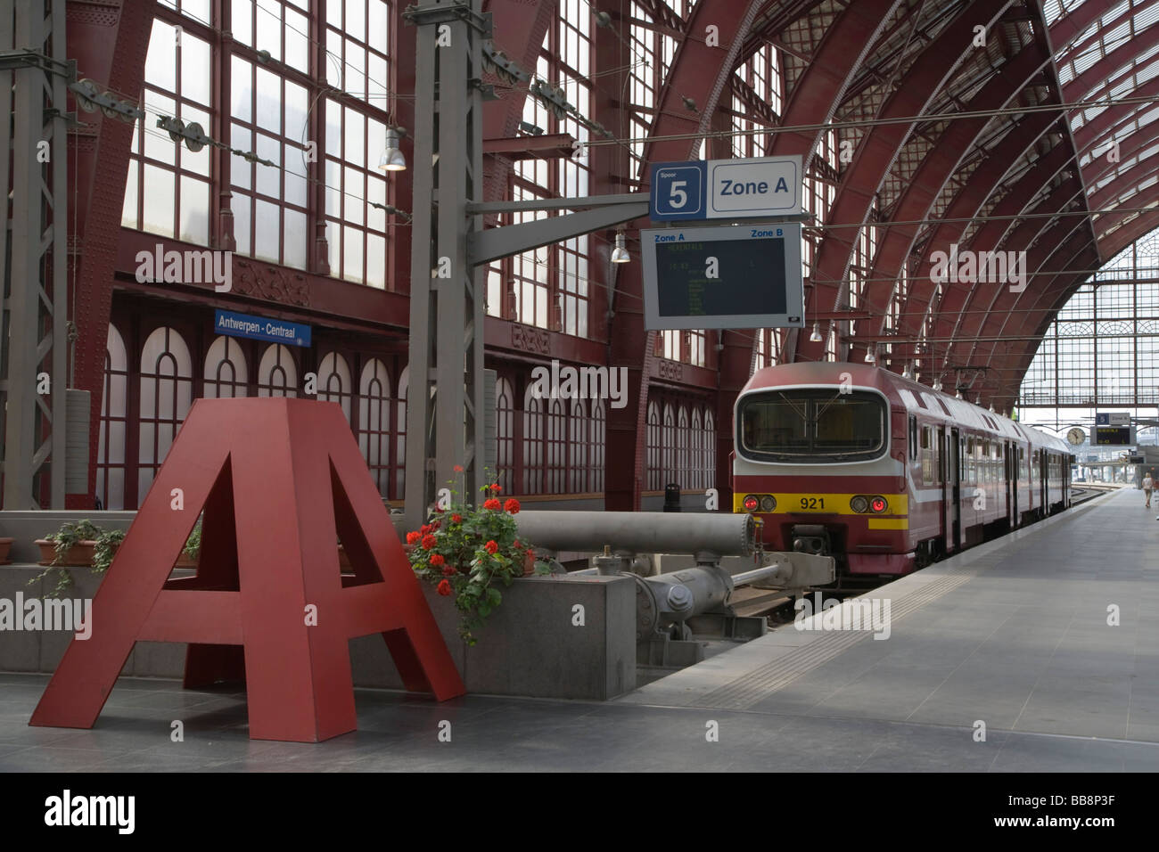 Antwerpen-Centraal, Antwerp Central railway station, Belgium Stock Photo
