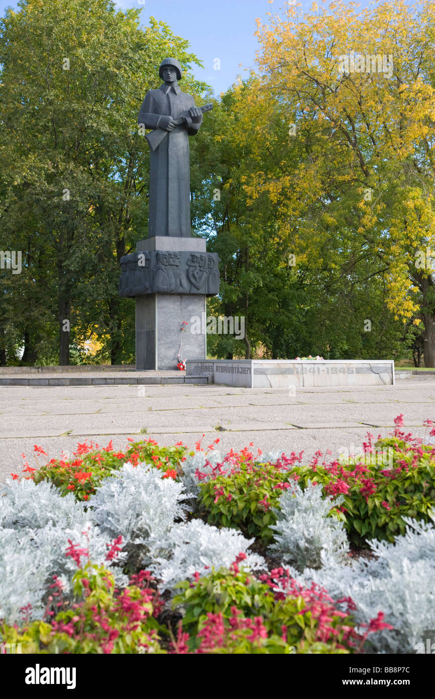 Monument to the liberators of Rezekne, WW2 memorial, Rezekne, Latvia Stock Photo