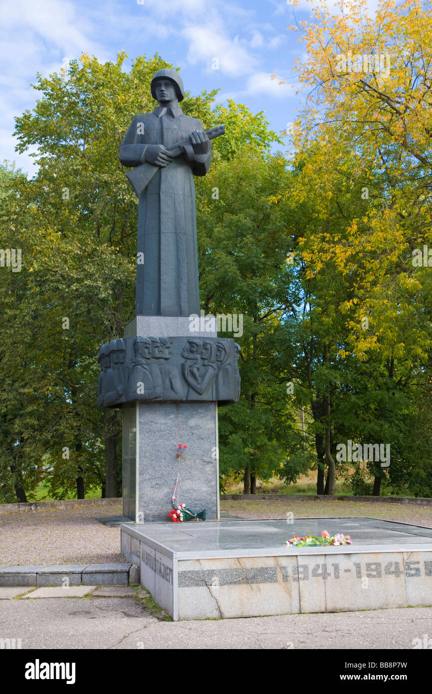 Monument to the liberators of Rezekne, WW2 memorial, Rezekne, Latvia Stock Photo