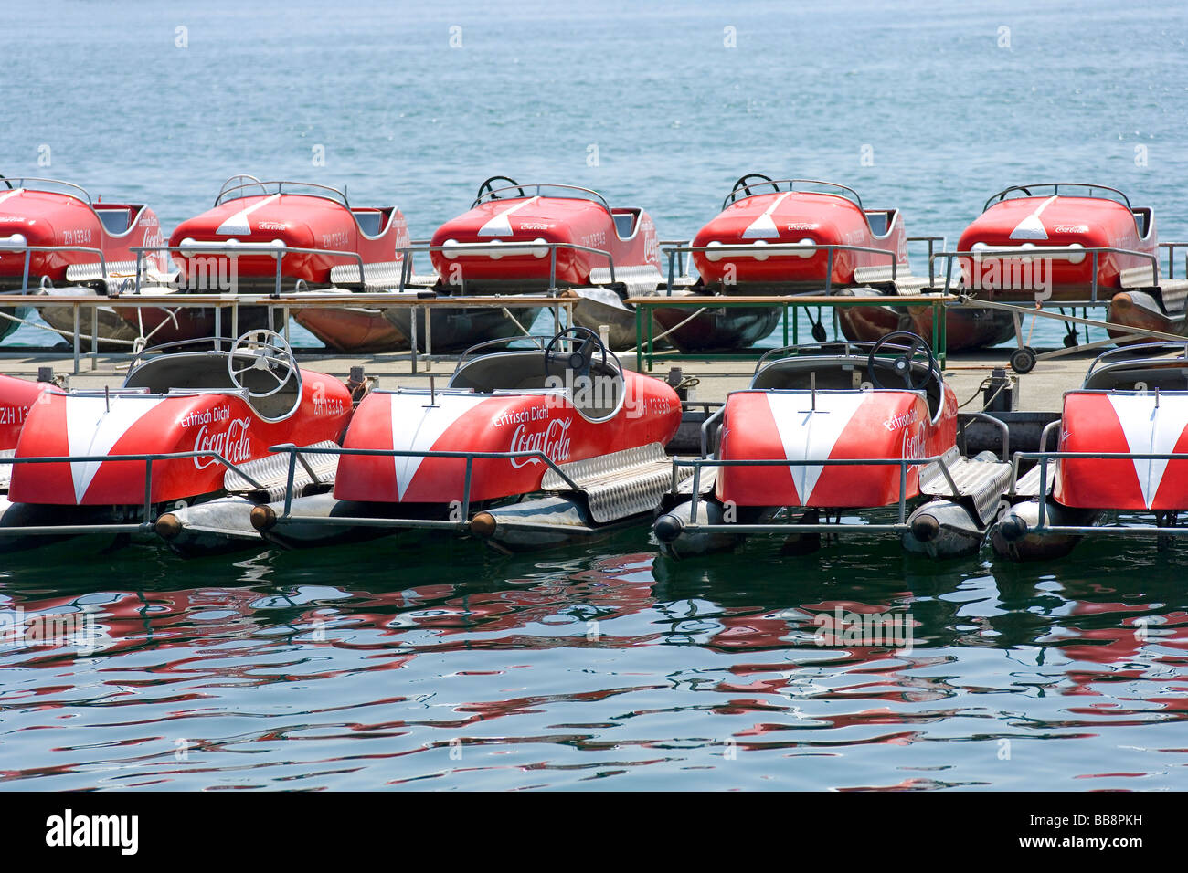 Pedal boats on Lake Zurich, Switzerland, Europe Stock Photo Alamy