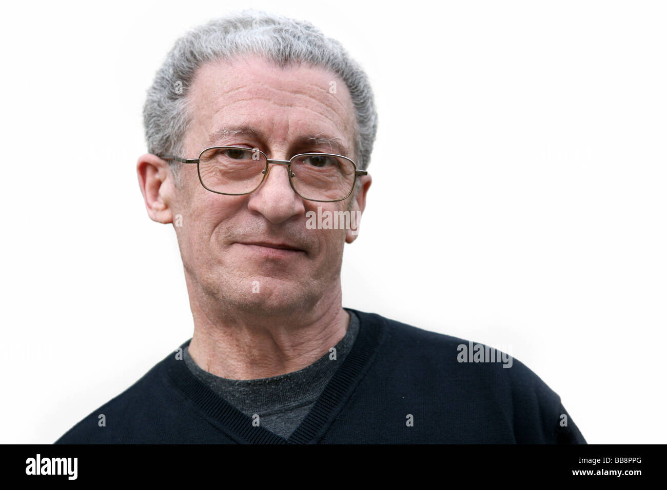 A portrait of a senior man on white Stock Photo - Alamy