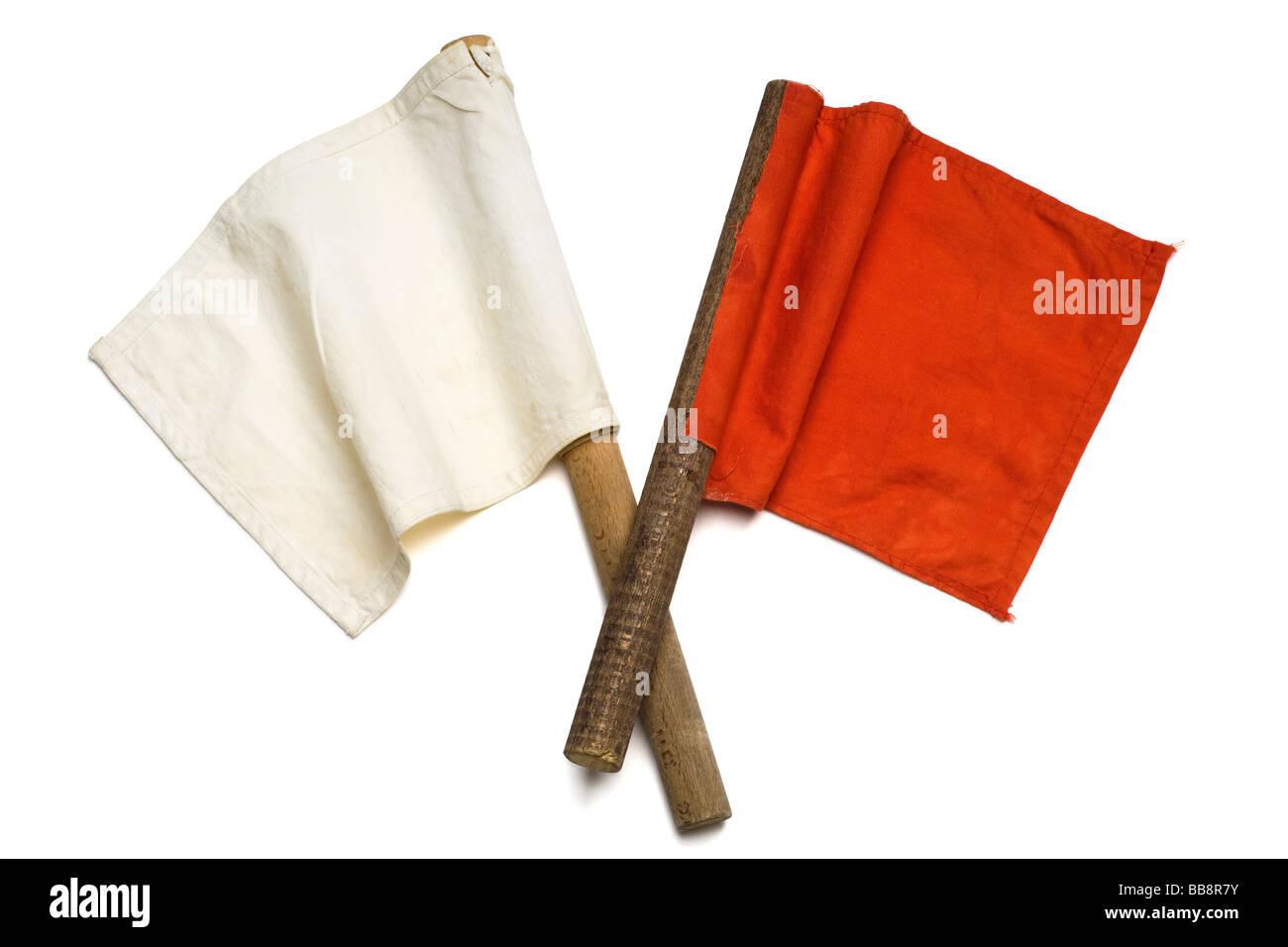 red and white signal flags on white Stock Photo - Alamy
