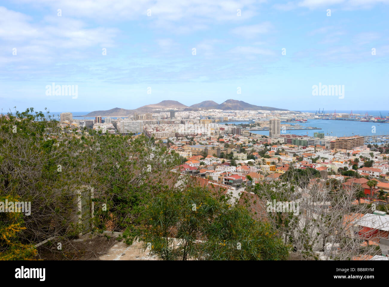 A fine view over the city of Las Palmas. Las Palmas, Gran Canaria, Canary Islands, Spain, Europe. Stock Photo