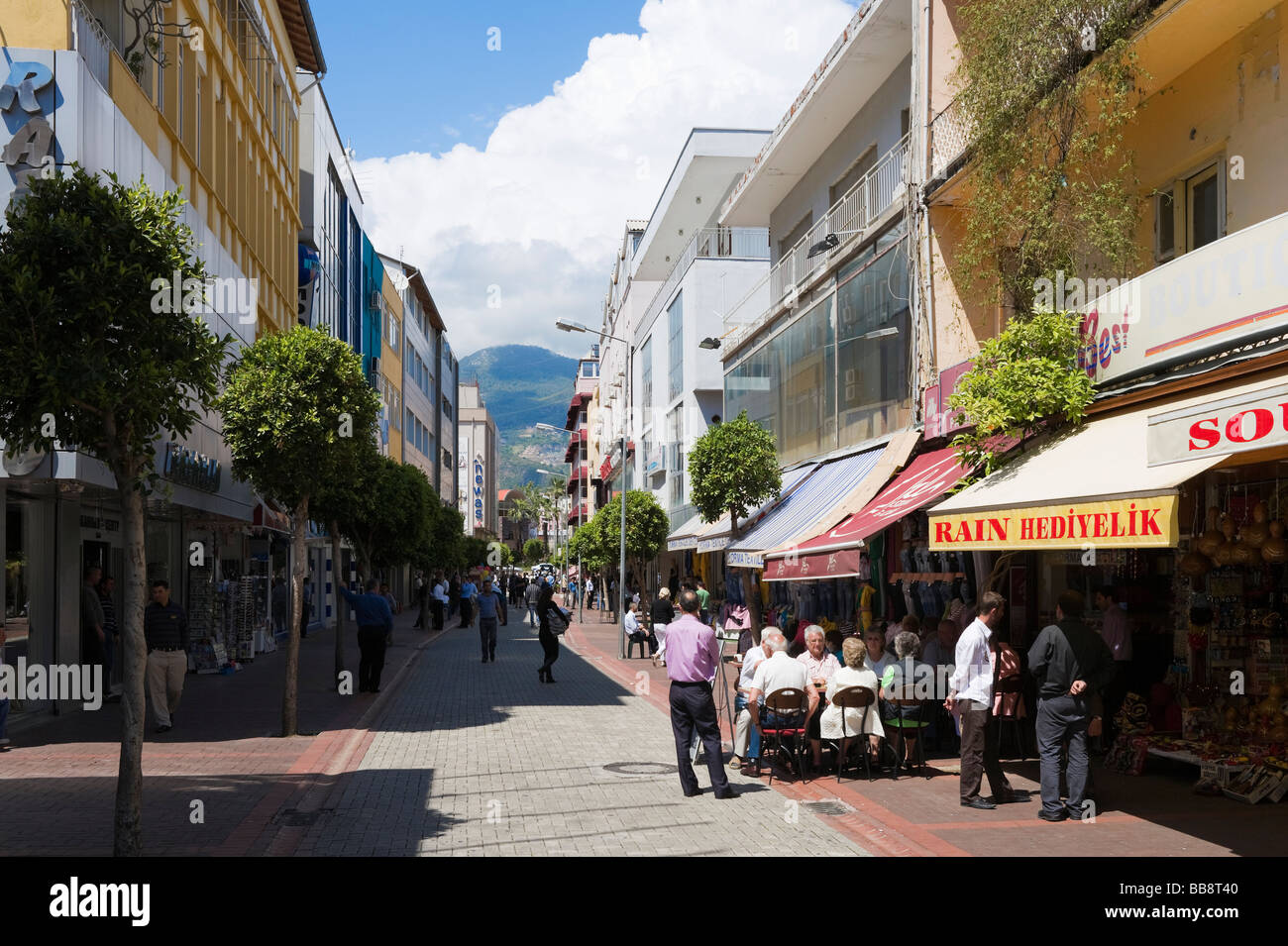 Shops in the Town Centre, Alanya, Mediterranean Coast, Turkey Stock Photo Alamy