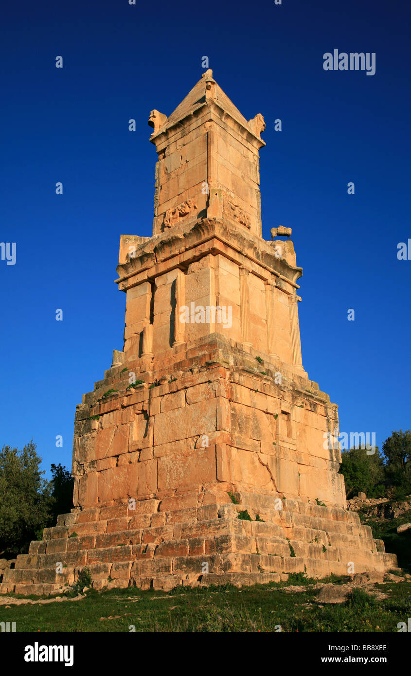 Punic-Libyan Mausoleum in Dougga, Tunisia Stock Photo