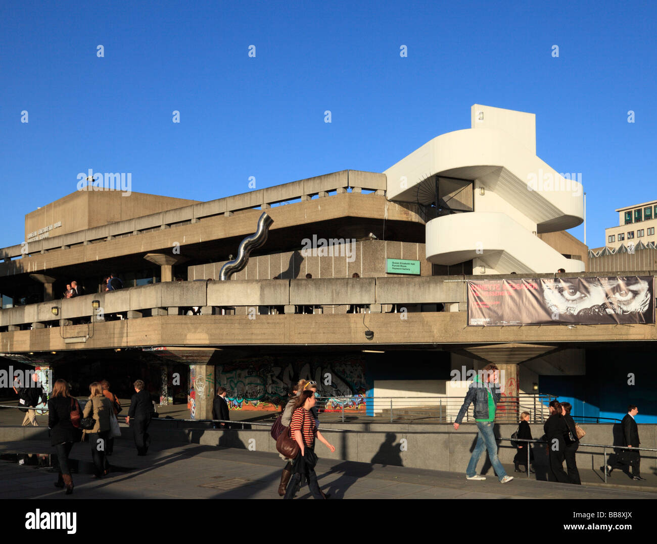 The Queen Elizabeth Hall & Purcell Rooms. South Bank, London, England, UK. Stock Photo
