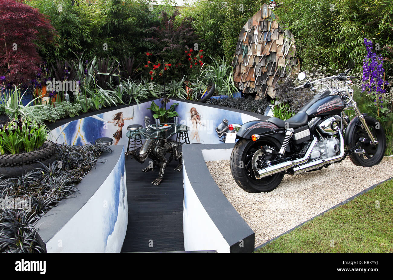 The Ace of Spades garden for a Harley Davidson owner RHS Chelsea Flower