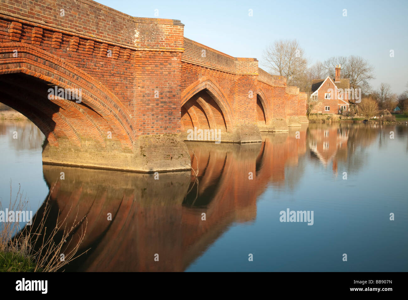 Road Bridge over the River Thames at Clifton Hampden in Oxfordshire Uk Stock Photo
