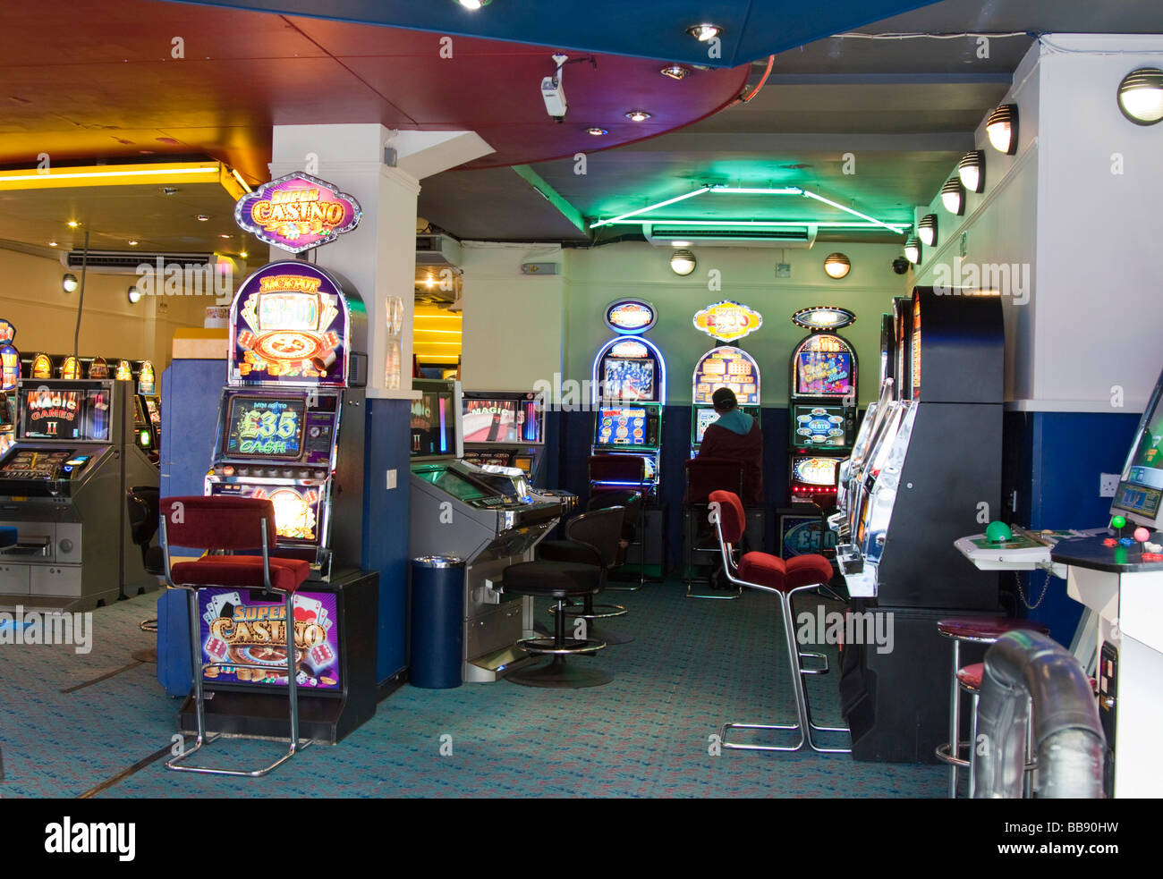 Slot Machines arcade Soho London Stock Photo Alamy