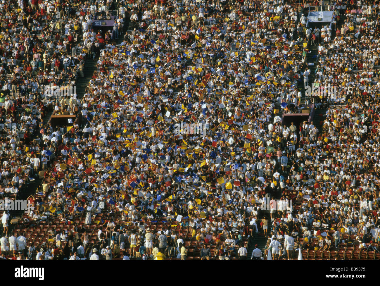 crowd people stadium cheer audience spectator sport bleacher Stock Photo -  Alamy