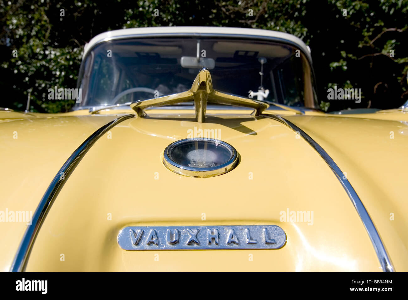 Vauxhall Victor vintage saloon car, Old-fashioned car parked in driveway, vintage saloon car Stock Photo
