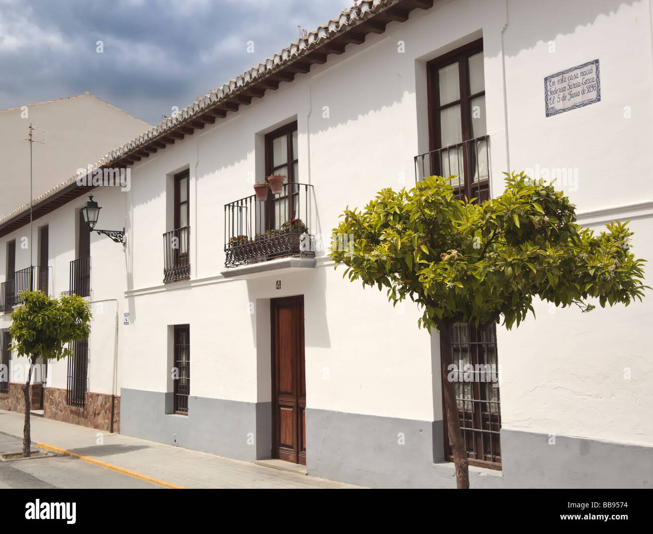 Birthplace of poet Federico Garcia Lorca 1898 to 1936 in Fuente Vaqueros, Granada Province, Spain. Stock Photo