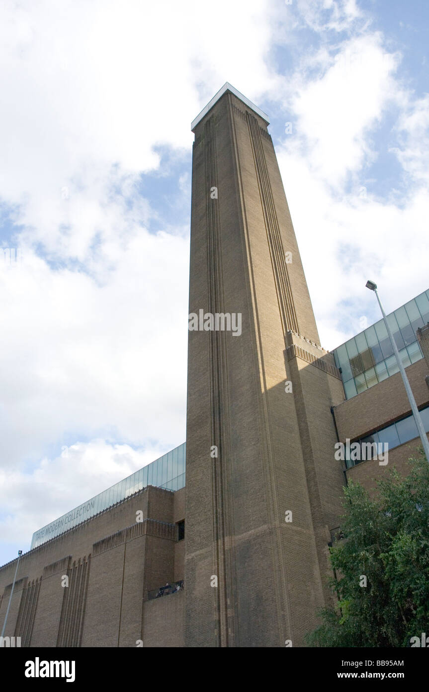 The chimney at the tate modern art gallery in london uk Stock Photo